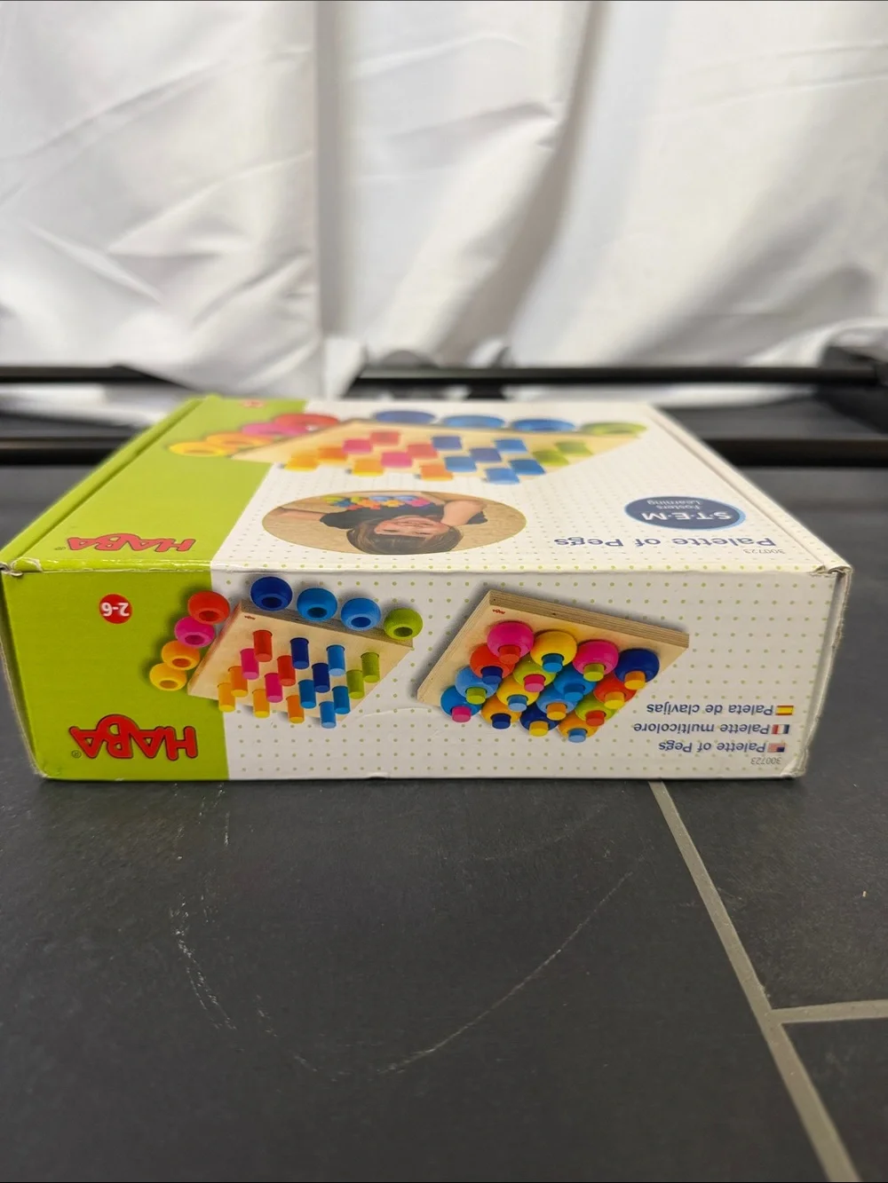 HABA Rainbow Whirls Wooden Sorting & Stacking Rings Shape Sorter